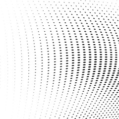 Obraz premium Abstract halftone wave dotted background. Futuristic twisted grunge pattern, dot, circles. Vector modern optical pop art texture for posters, business cards, cover, labels mock-up, stickers layout