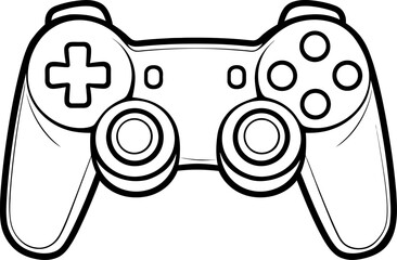 Game pad silhouette icon in black color. Vector template. © StocknPicture