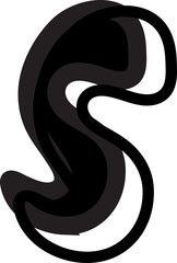 Naklejka premium doodle alphabet lowercase s