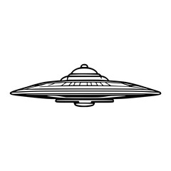 ufo in space vector illustration