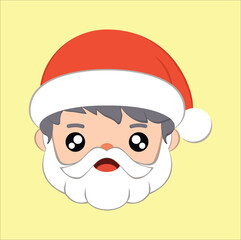 cute santa claus vector artwork. suitable for sticker, t-shirt, mug, etc. Eps 10