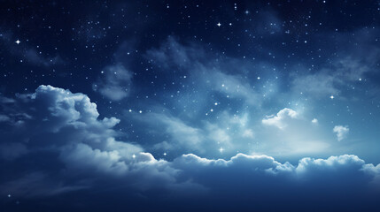 Naklejka na ściany i meble Mystical Moonlit Night PowerPoint Background Image with Celestial Charm.