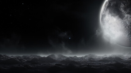 Fototapeta na wymiar Mystical Moonlit Night PowerPoint Background Image with Celestial Charm.