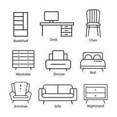 Modern Furniture Icons with all files