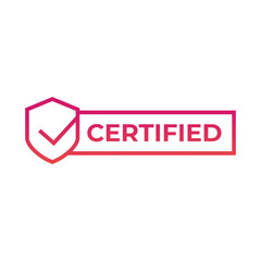 Certified Badge, label, logo Design isolated on white background