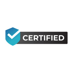 Certified Badge, label, logo Design isolated on white background