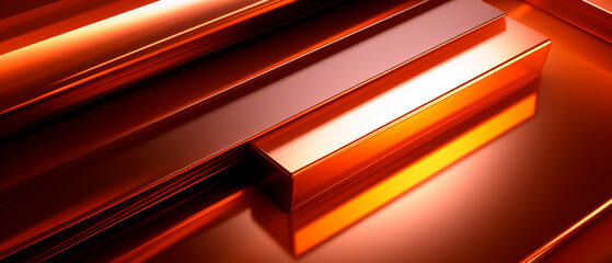 Futuristic abstract wallpaper with orange crystal surface texture.