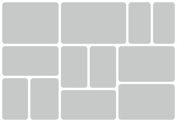 Pictures or photos frame collage and digital photo wall template
