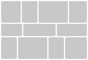 Pictures or photos frame collage and digital photo wall template
