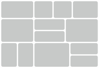 Pictures or photos frame collage and digital photo wall template
