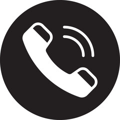 telephone glyph icon