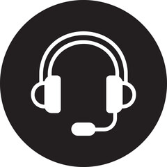 headset glyph icon