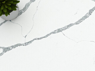 White marble with silver veins. White natural texture of marble. 3D Rendering