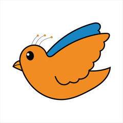 bird colorful gradient design vector