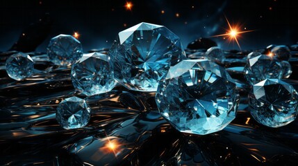 The image of gemstones, a diamond