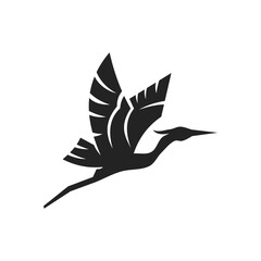 Heron logo template Isolated. Brand Identity. Icon Abstract Vector graphic