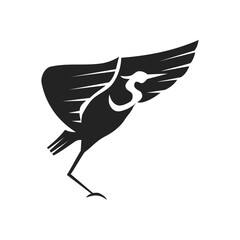 Heron logo template Isolated. Brand Identity. Icon Abstract Vector graphic