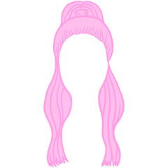 Pink Ponytail Hairstyle