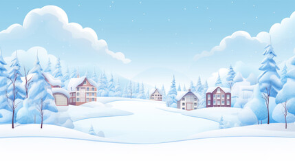 Fototapeta na wymiar Winter banner background, AI generated Image