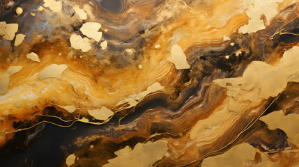 Golden Night. Treasury of art. Swirls of marble. Painting aesthetically mesmerizing. Abstract...