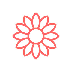 simple icon of flower and plant ornament