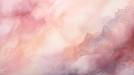 Grain wet grain watercolor paper texture light and shadow painting blot. Abstract smoke pink nacre...