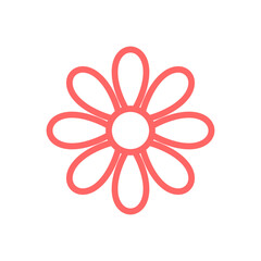 simple icon of flower and plant ornament