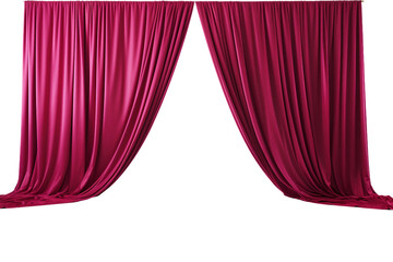 Flared Curtains on Transparent Background, PNG, Generative Ai