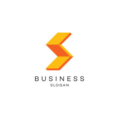 Letter s 3d geometric logo design