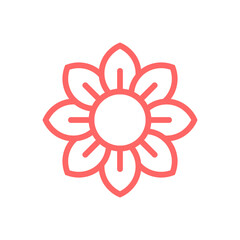 simple icon of flower and plant ornament