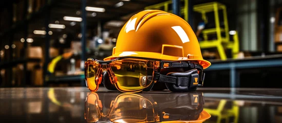 Fotobehang Protective equipment ensures safety at work. © maniacvector