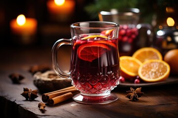 mulled wine with spices