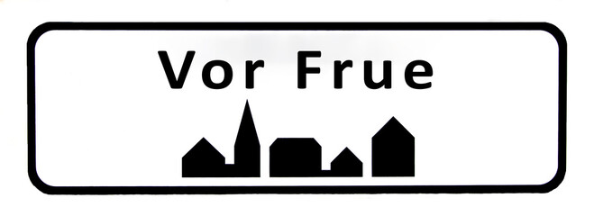 City sign of Vor Frue - Vor Frue Byskilt