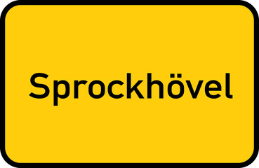 City sign of Sprockhövel - Ortsschild von Sprockhövel