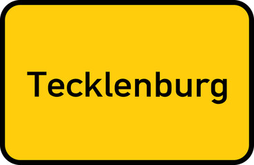 Fototapeta premium City sign of Tecklenburg - Ortsschild von Tecklenburg