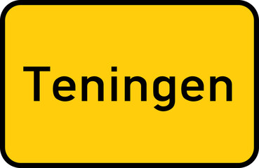 City sign of Teningen - Ortsschild von Teningen