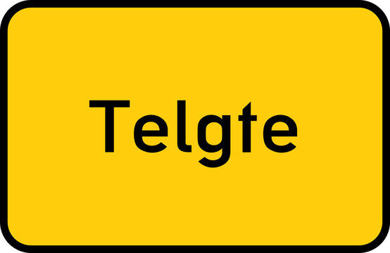 City sign of Telgte - Ortsschild von Telgte
