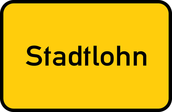 City sign of Stadtlohn - Ortsschild von Stadtlohn