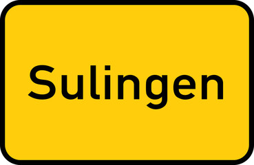 City sign of Sulingen - Ortsschild von Sulingen