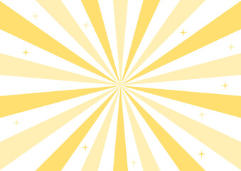 集中線　黄色　キラキラ　シンプル　背景