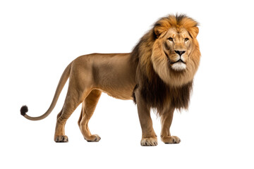 Realistic 8K Lion on Transparent Background, PNG, Generative Ai