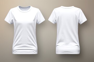 blank white basic shirt female - obrazy, fototapety, plakaty