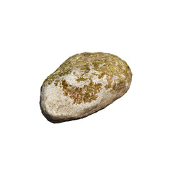 mineral stone heavy rock,3d render real Rock, PNG file of isolated cutout object on transparent background