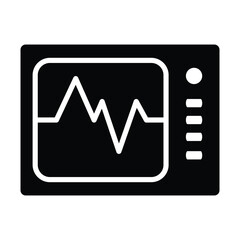 Heart monitor icon design, illustration design
