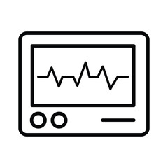 Heart monitor icon design, illustration design
