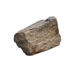 mineral stone heavy rock,3d render real Rock, PNG file of isolated cutout object on transparent background