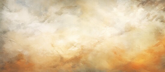 The abstract watercolor art showcased a unique pattern with a mix of bronze and gold hues creating a grunge texture against a background of a serene landscape filled with light space and flu