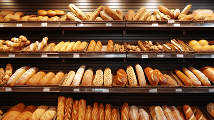 Artisanal Bread Delights: A Visual Feast, Rustic Bakery Charm: Freshly Baked Goodness, ,bakery shop window,AI Generative 