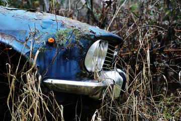 Old abandoned car in Southern Finland. 