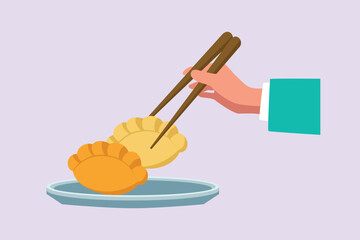 Dongzhi festival concept. Colored flat vector illustration isolated.